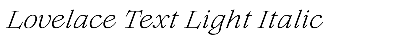 Lovelace Text Light Italic